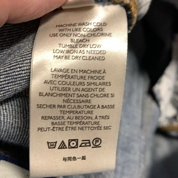 Pilcro Anthropologie High Rise Shibori Tie Dye Cuff Slim Boyfriend Jeans Size 26 - Picture 12 of 16